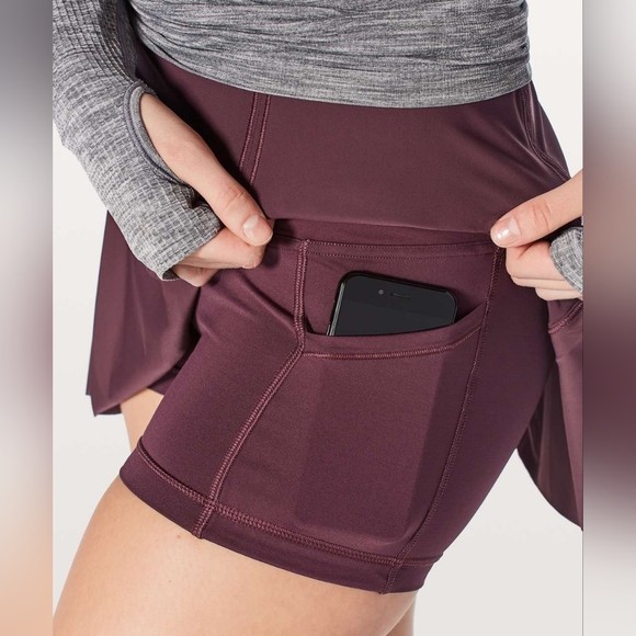 Lululemon Lost In Pace Mid-Rise Skirt (Regular) 13" (Dark Adobe) Size 8 - Picture 3 of 15